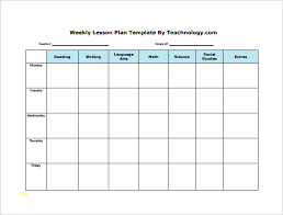 Weekly Lesson Plan Template Pdf Awesome Free Teacher Weekly Planner