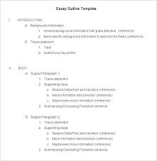 Narrative Essay Format Outline Outstanding Essay Outline Templates