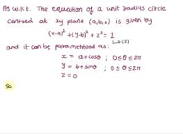 Parametric Equation Of The Circle