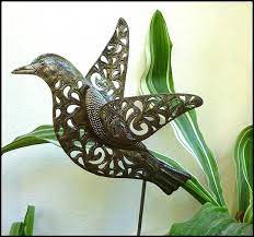 Outdoor Metal Art Bird Art Garden Plant