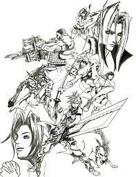 Use your colors and imagination to bring the characters to life. Coloring Page Final Fantasy Final Fantasy Vii 2