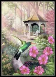 Details About Garden Hummingbird Chart Counted Cross Stitch Patterns Needlework Embroidery