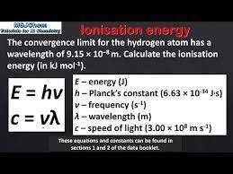 12 1 Calculating Ionisation Energy New