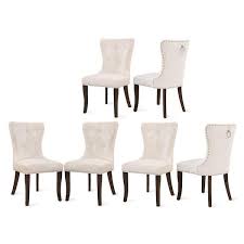 wateday cream upholstered dining chair