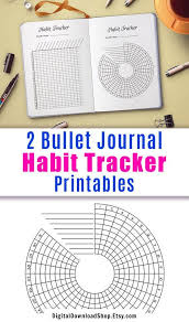 2 Bullet Journal Printable Habit Trackers Circle Habit