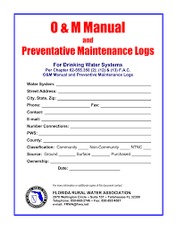 O M Manual Preventative Maintenance Logs And