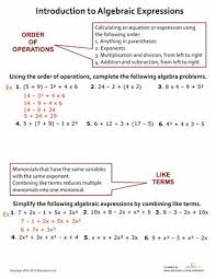 Introduction To Algebraic Expressions