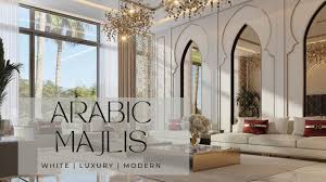 white arabic majlis seating interior