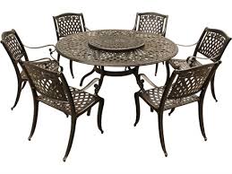 Bronze Round Dining Set With Lazy Susan