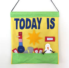 Weather Day Chart Childs Wall Hanging Educational Toy