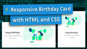 responsive birthday card with html