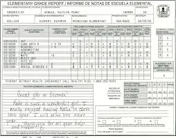 Elementary School Report Card Template Homeschool Organization
