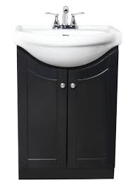 These are the most common sizes, but we have a range of other sizes to choose from, too. Dreamworks Euro 24 W X 19 3 8 D Black Vanity And White Porcelain Vanity Top With Oval Integrated Bowl At Menards