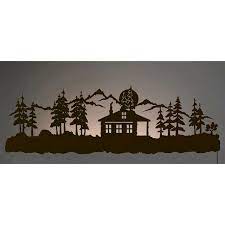 Cabin In The Pines Back Lit Wall Art