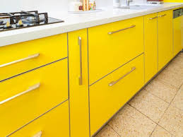 yellow kitchen cabinets pictures