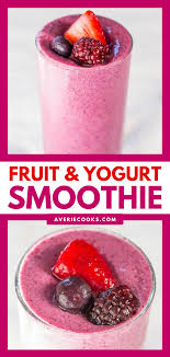 basic frozen fruit smoothie
