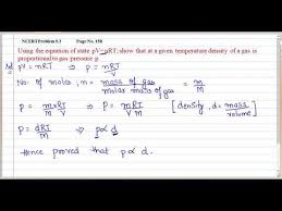 Using The Equation Of State Pv Nrt