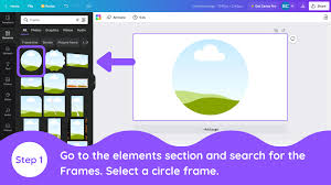 crop a picture into a circle in canva