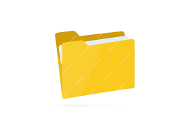 Icono de carpeta de archivo amarillo aislado en blanco. carpeta con  documentos. icono de carpeta abierta. símbolo del documento | Vector Premium