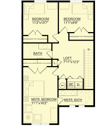 3 Bed House Plan With Upstairs Bedrooms