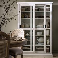 stow warm white glazed display cabinet