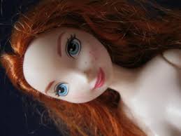 CURLY RED HAIR BARBIE PRINCESS MERIDA FROM BRAVE NUDE FRECKLES OOAK &  REPAINT | eBay