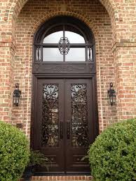 Arch Top Wrought Iron Entry Door With