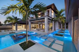 home in florida with elegant swimming pool