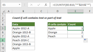 How To Count If Cell Contains Text Or Part Of Text In Excel