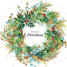 Christmas Wreath Versus Arthritis Charity Christmas Cards