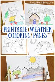 weather coloring pages frugal fun for