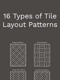 16 types of tile layout patterns by