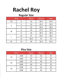 rachel roy clothing size chart rachel