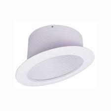 Recessed Trim Sloped Stepped White Baffle 6 Inch
