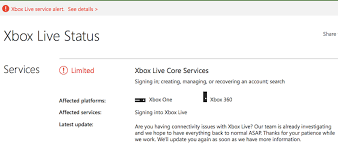 Check current status and outage map. Xbox Live Down Again Microsoft Confirms Technology News