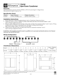 T24150 Open Frame Transformer Overview Manualzz Com