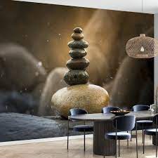 Stone Wallpaper Stacked Stone Wall Murals