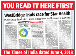 We did not find results for: Westbridge Consortium To Acquire Star Health Times Of India