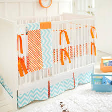Aqua And Orange Crib Bedding Design Ideas