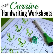Free Cursive Handwriting Worksheets Instant Download