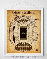 Amazon Com Ohio Stadium Football Seating Chart 11x14