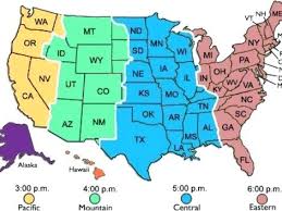 Usa Time Zone Map Printable Miliving Co