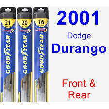 2001 Dodge Durango Wiper Blade Set Kit Front Rear 3