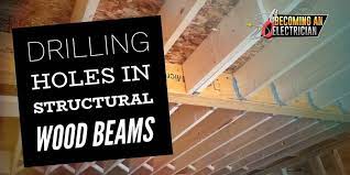 drilling holes in structural wood beams