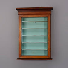 mahogany hanging display wall cabinet