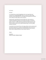 character reference letter template in