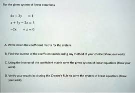 Of Linear Equations 4x 3y X 3y