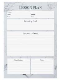 lesson plan templates in google docs
