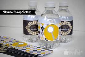 how to make printable water bottle labels