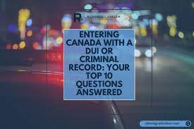 canada entry with a dui as a us citizen